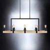 Urban Ambiance Luxury Modern Farmhouse Chandelier,  15''H x 44''W,  Matte Black & White Ash Finish, UFS2001 - 4 of 4