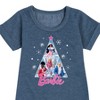 - Barbie - Holidays & Christmas Graphic Short Sleeve Fleece Dress - 2 of 4