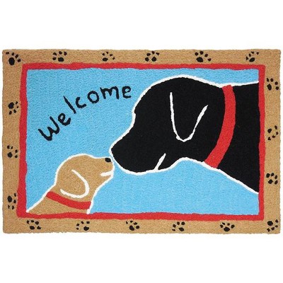 Jellybean Welcome Dogs Scatter Indoor & Outdoor Rug 20" X 30"