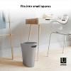 Umbra Skinny Sleek & Stylish Bathroom Trash, Small Garbage Can, 2 Gallon Capacity, Silver, 3-Pack - image 4 of 4