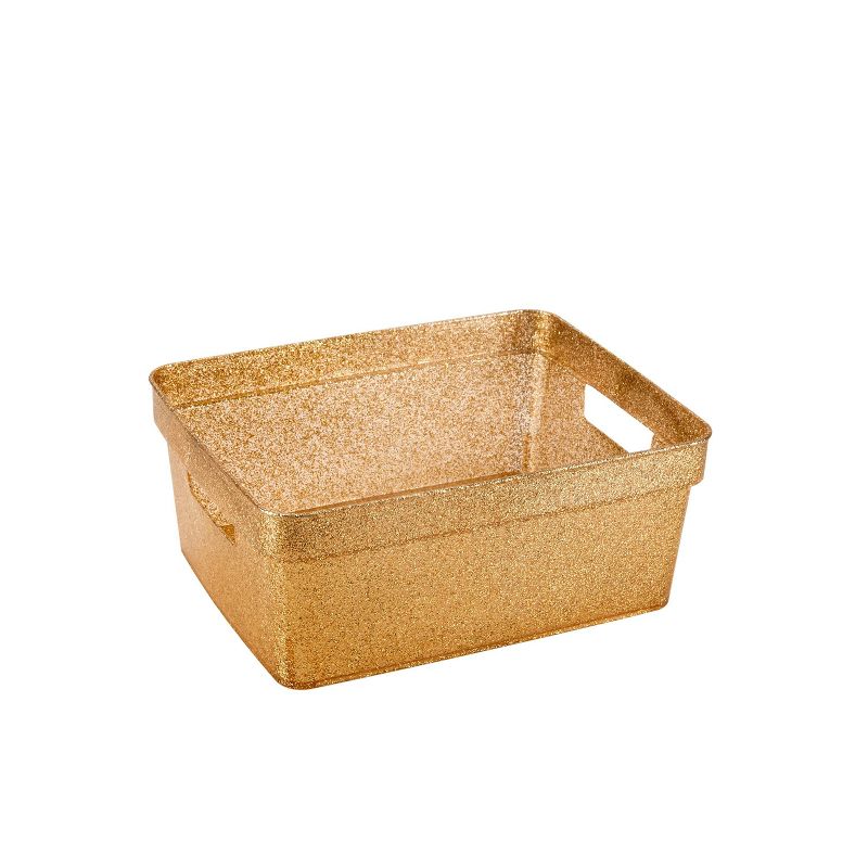 Simplify 3pk Small Glitter Totes Gold, 3 of 8