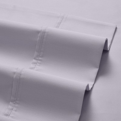 Lavender Gray Twin Cotton Sateen Sheet Set