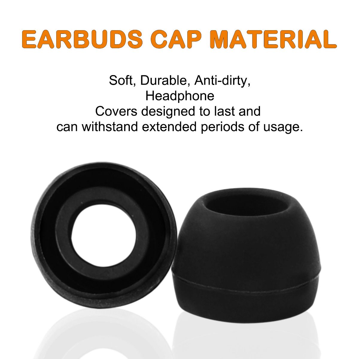 Unique Bargains Silicone Noise Isolation Durable Comfortable Earbud Tips 0.35" x 0.28" 50 Pcs - thumbnail 5