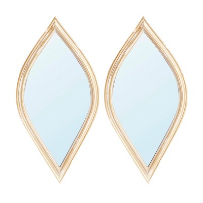 VYNXARIA Decorative Wall Mirrors - Set of 2 Small 4.5x9.5 Inch Vintage Accent Mirrors for Modern Farmhouse Decor