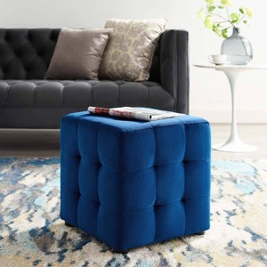 Contour Tufted Button Cube Performance Velvet Ottoman - Modway - 1 of 4
