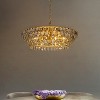 ALOADECOR 8-Light Mid Century Modern 4-Tier Antique Gold Chandelier With Crystal Accents - 2 of 4