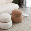 NicBex Snowman Plush Accent Stool Playful Decor Ottoman for Living Room, Light Brown - 3 of 4
