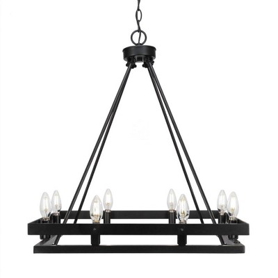 Toltec Lighting Belmont 8 - Light Chandelier in  Matte Black