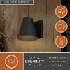 VAXCEL Evans Aluminum 1 Light Integrated LED Textured Black Contemporary Outdoor Wall Sconce - 3 of 4