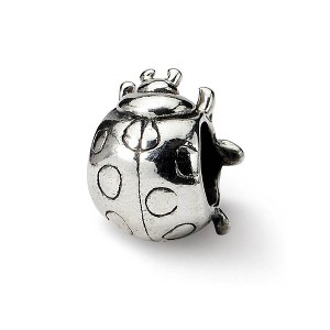 Black Bow Jewelry Sterling Silver Ladybug Bead Charm - 1 of 4