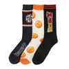 Dragon Ball Z Stripe, AOP and Logo Mens Athletic Crew Socks 3 Pack - 3 of 4