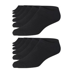 JAMES FIALLO Men's 12-Pairs Cushion Low Cut Athletic Solid Dark Black Minimalist Sports Socks For Men - 1 of 1