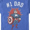 Men's Marvel #1 Dad Cartoon Captain America T-Shirt - 2 of 4