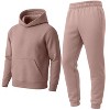 Galaxy Essentials Men’s Relaxed Fit  Heavyweight Fleece Pullover Hoodie & Sweatpants Jogging Set - 3 of 3