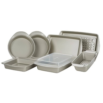 Silver Nonstick 10-Piece Heavy Gauge Steel Bakeware Set