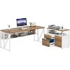 Tribesigns L Shaped Desk with Drawer,63" Executive Computer Desk and lateral File Cabinet, 2 Piece Home Office Furniture - 4 of 4