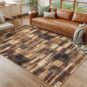 Washable Runner Rug Non Slip Kitchen Rugs Modern ndoor Entryway Rug Farmhouse Soft Bath Mat Stain Resistant Carpet for Bedroom Hallway Laundry - 1 of 4