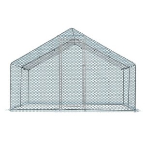 Karl Home Chicken Run Coop Walk-in Poultry Cage with Waterproof & Anti-UV Cover Lockable Door Design - 1 of 4