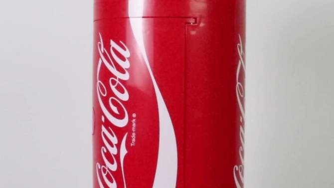 Coca-Cola 8 Can Portable Mini Fridge 12V DC 110V AC 5.4L Cooler - Red, 2 of 11, play video