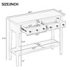 PAGED Rustic Console Table with Drawer & Open Shelf, Rustic Wood Entryway Table, Entryway Sofa Table, Sofa Tables Narrow Long for Living Room - 3 of 4