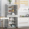 NicBex 72 Inch Tall Kitchen Pantry Storage Cabinet with 4 Doors,1 Drawer and Adjustable Shelves for Dining Room,Bathroom,Kitchen,Gray - 4 of 4