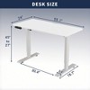 QingMoon Electric Standing Desk, Adjustable Height Stand up Desk, Modern Computer Table with USB Charging Port and Memory Presets for Home Office - 4 of 4