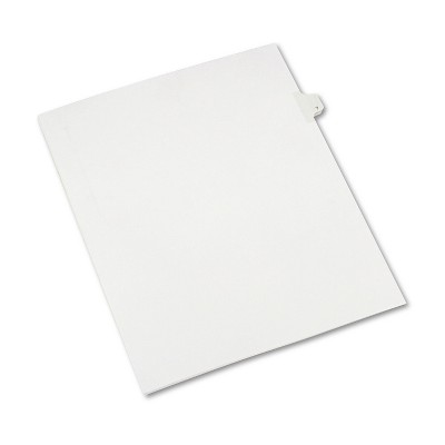 Avery Allstate-Style Legal Exhibit Side Tab Divider Title: 7 Letter White 25/Pack 82205