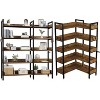 5 Tier Convertible Corner Book Shelf, Modern Industrial Bookcase, l Shaped Storage Display Shelf for Home Office, Living Room, Office - 2 of 4