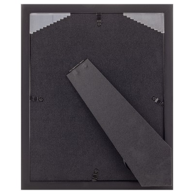 Gallery Solutions 8x10 Black Wood Frame with Double Mat