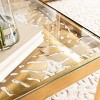 Leilani Palm Leaf Coffee Table - Gold Leaf/Glass - Safavieh - 3 of 4