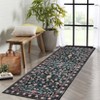 Retro Mottled Flowers Area Rug Boho Design Non-Shedding Easy Care Ideal for High Traffic Areas In Living Room Bedroom Office Kitchen - 2 of 4