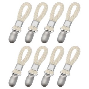 Unique Bargains Cotton Loop Metal Clothing Towel Storage Clips 4.3" - 1 of 4