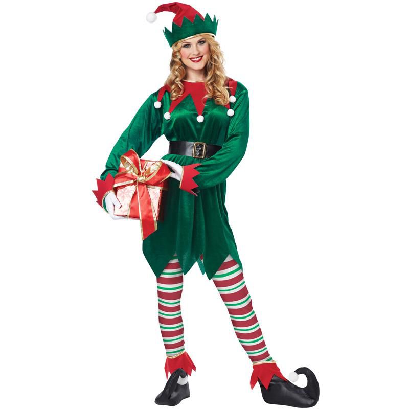 California Costumes Christmas Elf Adult Costume, 1 of 3