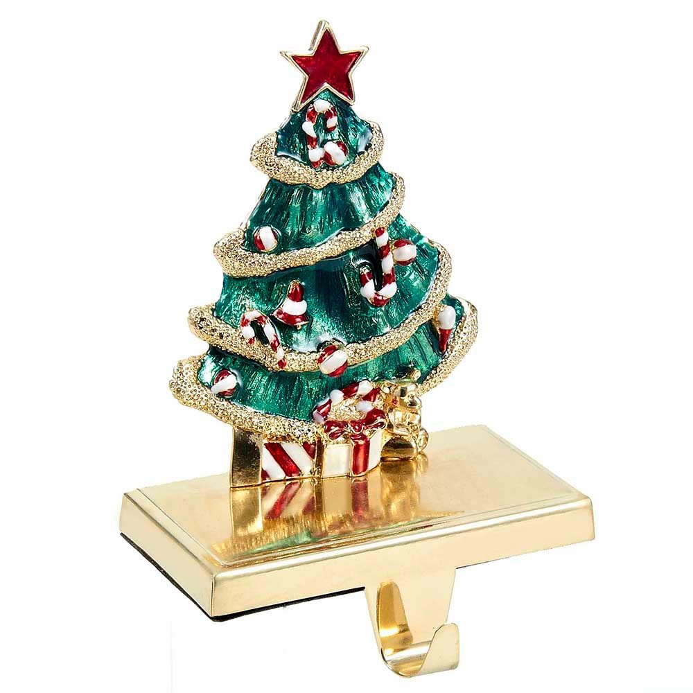 UPC 086131294433 product image for Zinc Christmas Tree Stocking Holder, Multi-Colored | upcitemdb.com