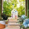 Pavilion Gift Company - Home - 7" MDF House Plaque with Vase - Wall Sign Panels - 2 of 4