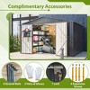 10 x 8 FT Outdoor Storage Shed, All Weather Metal Sheds with Lockable Doors, Tool Shed for Garden, Patio, Backyard, Lawn, Black - 3 of 4