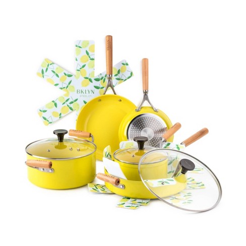 Brooklyn Steel 12pc Silicone/Ceramic Atmosphere Cookware Set - Yellow