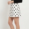 Cherie Code Women’s Polka‑Dot A‑Line Mini Skirt – Brown with Pink Dot Print Casual Chic - 4 of 4
