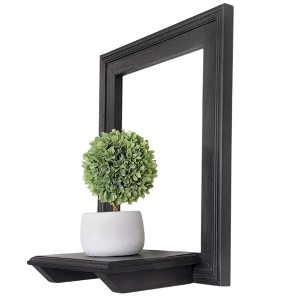 AuldHome Design Farmhouse Window Floating Shelf; Rustic Frame w/ Shelf Decorative Entryway Accent - 1 of 4