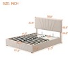 NicBex Queen/Full Size Upholstered Platform Bed with Linen Headboard and a Hydraulic Storage System for Adults - 3 of 4