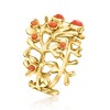 Ross-Simons Red Coral Ring in 18kt Gold Over Sterling - 3 of 4