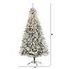8ft. Flocked Spruce Artificial Christmas Tree with 500 Clear Lights & 1186 Branches – Majestic Winter Wonderland X-Mas Display - 2 of 4