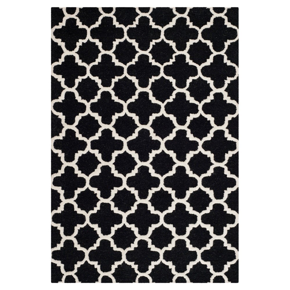 4'x6' Geometric Area Rug Black - Safavieh