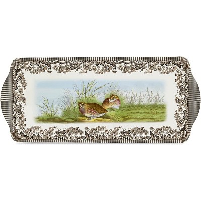 Pimpernel Woodland Sandwich Tray - Rectangular Melamine Serving Tray with Nature-Inspired Design - Dishwasher Safe Snack Platter