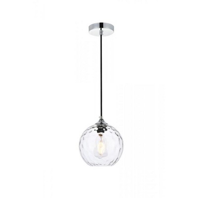 Elegant Lighting Cashel 8 inch chrome pendant