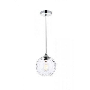 Elegant Lighting Cashel 8 inch chrome pendant - 1 of 4