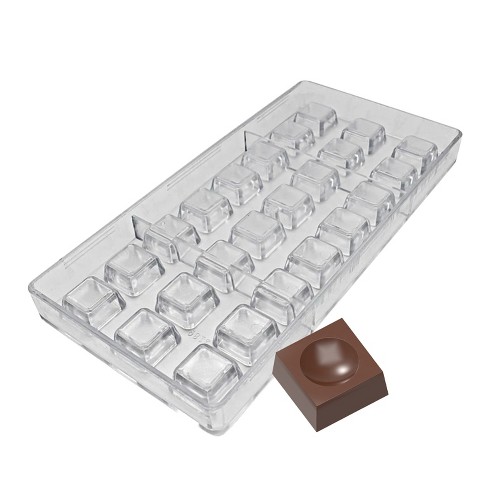 Chocolate Mold Straight-Sided Square 33x33mm x 20mm High 24 Cavities