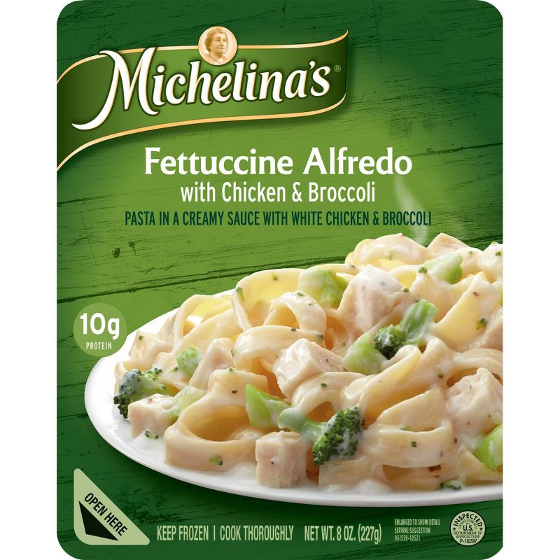Michelina&#39;s Frozen Fettuccine Alfredo with Chicken &#38; Broccoli - 8oz, 1 of 5