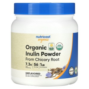 Nutricost Organic Inulin Powder, Unflavored, 16 oz (454 g) - 1 of 2