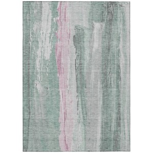 HomeRoots 9' X 12' Sage And Blush Abstract Washable Indoor Outdoor Area Rug - 1 of 4